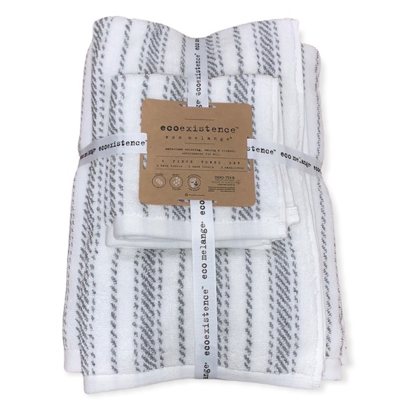 ecoexistence Bath Ecoexistence Eco Melange Cotton Towel Set 6piece